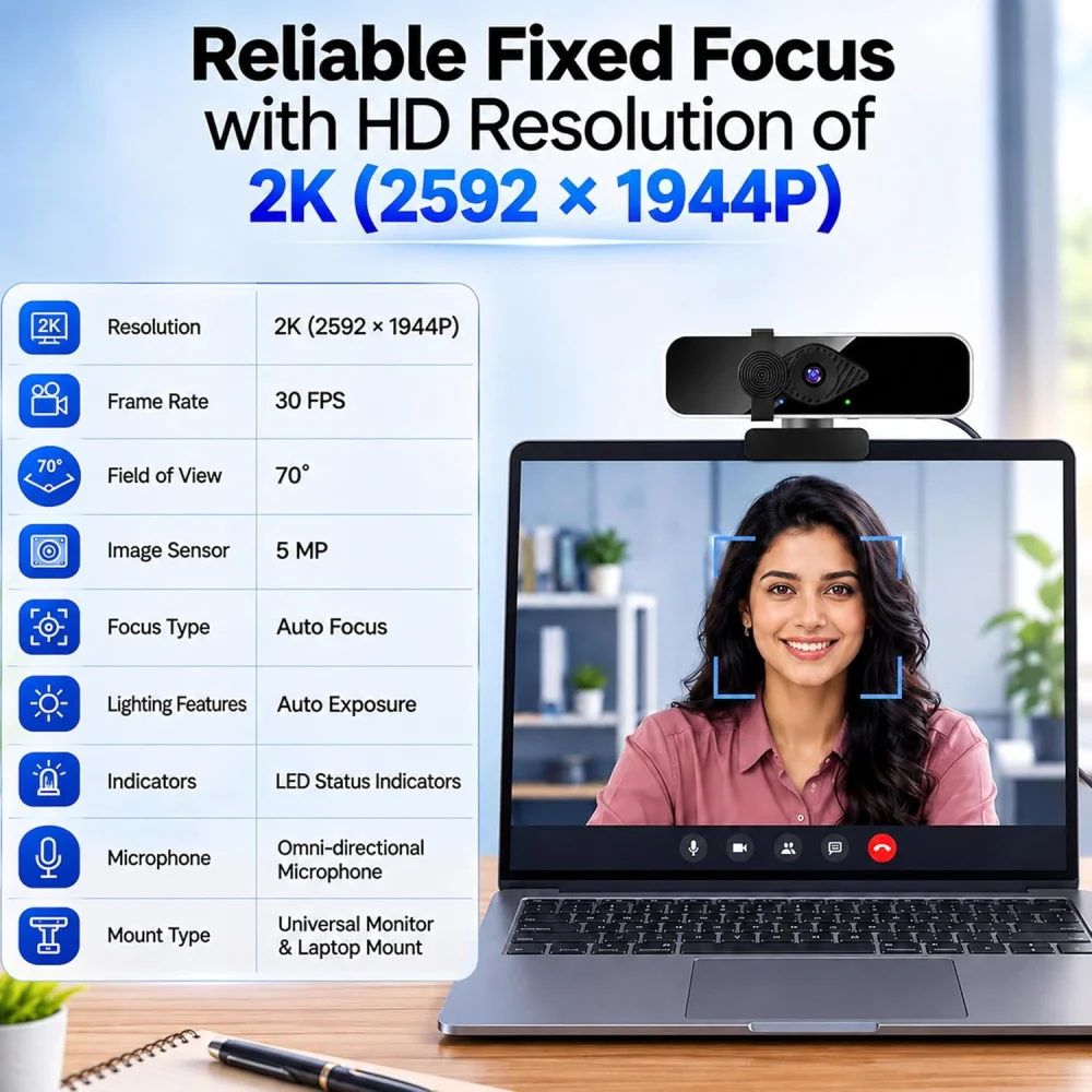 Ant Webcam IRIS PRO 5mp 2K view 2